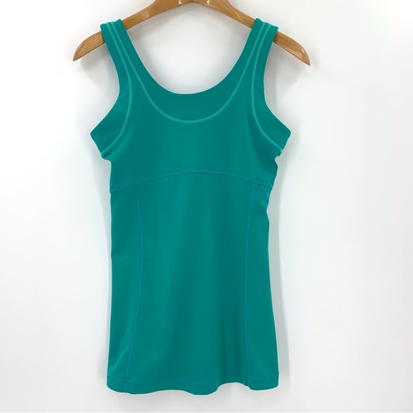 lucy Sea Green Power Yoga Extra Long Moisture Wicking Tank, Small - Picture 12 of 16